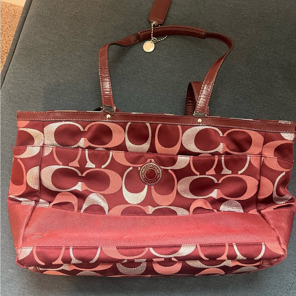 Coach Red Tote Bag